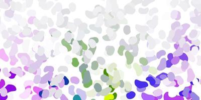 Light pink, green vector background with random forms.