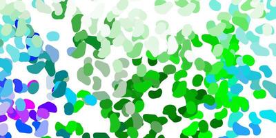 Light pink, green vector texture with memphis shapes.