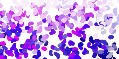 Light purple, pink vector texture with memphis shapes.