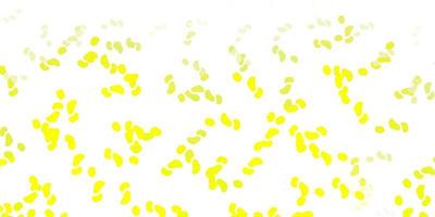 Light green, yellow vector background with random forms.