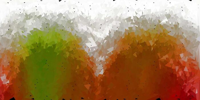 Dark green, yellow vector abstract triangle backdrop.