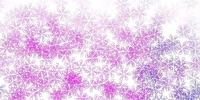 Light purple, pink vector abstract backdrop with leaves.