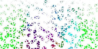 Light pink, green vector background with random forms.