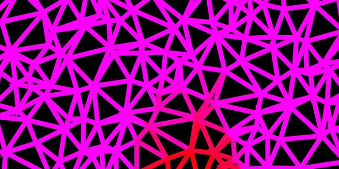 Light pink, red vector abstract triangle backdrop.