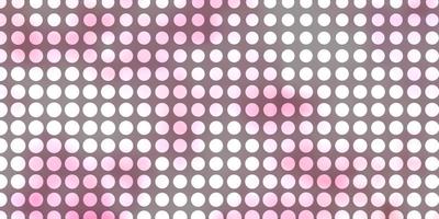 Light Red vector pattern with circles.