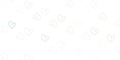 Light Purple vector backdrop with sweet hearts.