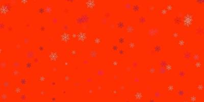 textura de doodle de vector rosa claro, rojo con flores.