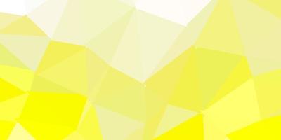 Light yellow vector abstract triangle texture.