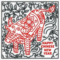 año nuevo chino 2021. año del buey. vector