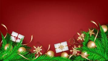 Holiday season festival celebration banner background with gifts vector