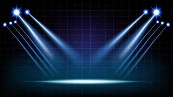 Abstract background stage hall with scenic lights vector