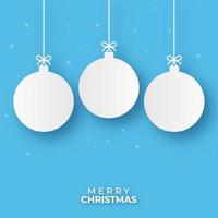 Winter and holiday season banner with blank ornament tags vector