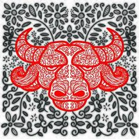 chinese new year 2021. year of the ox. vector