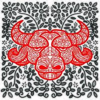 chinese new year 2021. year of the ox. vector