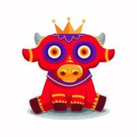 chinese new year 2021. year of the ox. vector