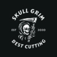 Skull grim reaper with sickle t-shirt design vector