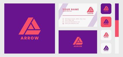 Simple and Minimalist Letter A Business Card Template vector