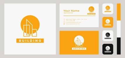 Building Business Card Template vector