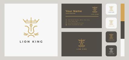 King Lion Business Card Template vector