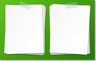 Set of empty sticky note paper template vector