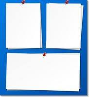 Set of empty sticky note paper template vector