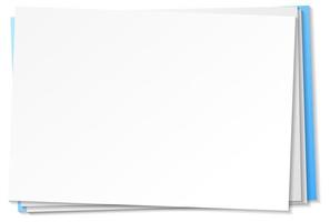 plantilla de nota de papel en blanco sobre fondo blanco vector