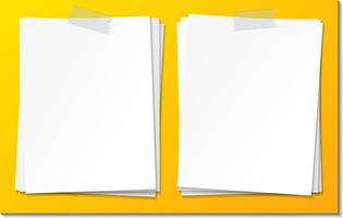 Set of empty sticky note paper template vector