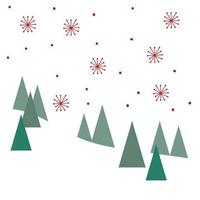 pines trees forest winter scene vector