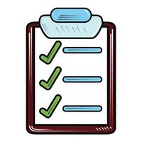 clipboard check mark list icon isolated style vector