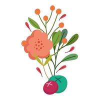 autumn flower leaf berries nature vegetation season vector