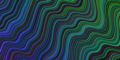 Dark Multicolor vector background with wry lines.