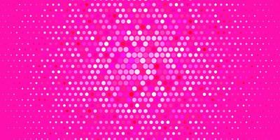 Light Pink vector background with bubbles.