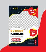 Modern Fast Food Flyer Template Design vector