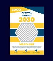 Annual Report Cover Design Template vector