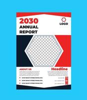 Annual Report Flyer Template Design vector