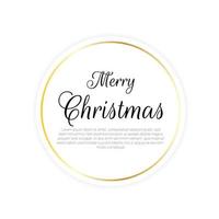 Merry Christmas circular greeting card vector