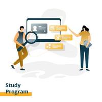 Landing page Study Program vector