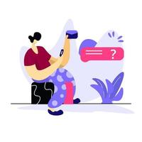 Illustration Frequently Asked Questions vector