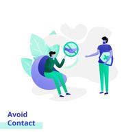 Illustration of Avoid Contact vector