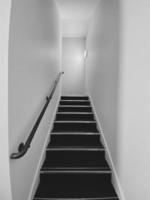 Black and white of a staircase photo