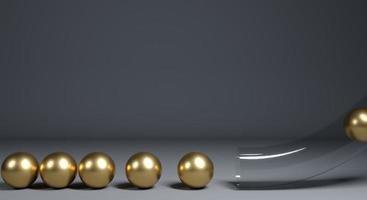 Abstract background with golden balls photo