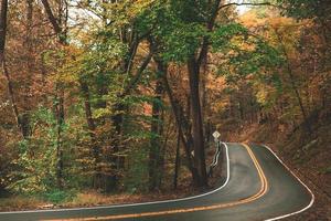 Road through a countryside photo