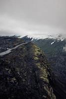 Mountains with snowcapped tips photo