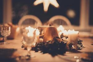 Close-up of a pumpkin centerpiece photo