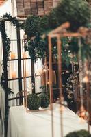 Decorative lights and candles photo