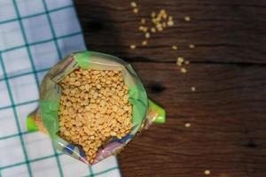 Top view of soy beans photo