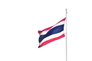 bandera de tailandia aislado en un fondo blanco. foto