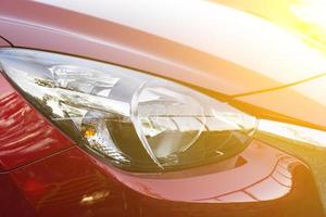 Close-up of a car headlight photo