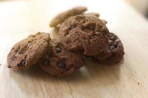 Cookies on a wooden table photo