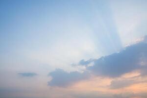 Clouds in the sky at sunset photo